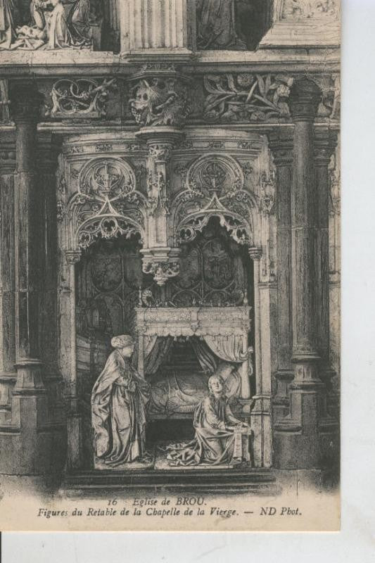 Postal 008552: Eglise de Broue: Retable de la chapelle de la Vierge