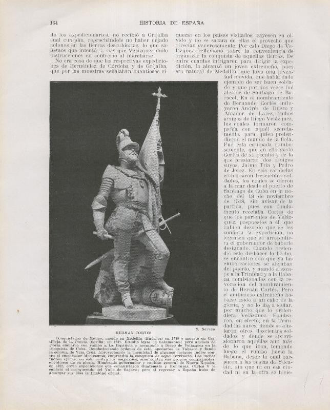 Historia de España lamina 124: Hernan Cortes