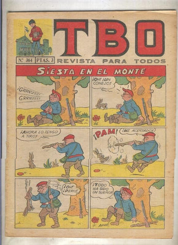 TBO numero 364: Siesta en el monte (ayne), (numerado 2 en trasera)