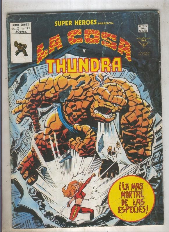SUPER HEROES numero 121: LA COSA (4 contraportada)