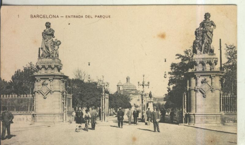 Postal 010527: Entrada Parque de la Ciudadela de Barcelona  