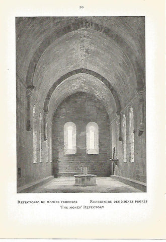 Lamina 555: MONASTERIO DE POBLET. Refectorio de monjes profesos