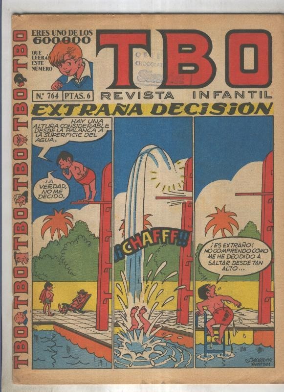TBO numero 764: Extraña decision (Salvador Mestre), (numerado 2 en trasera)