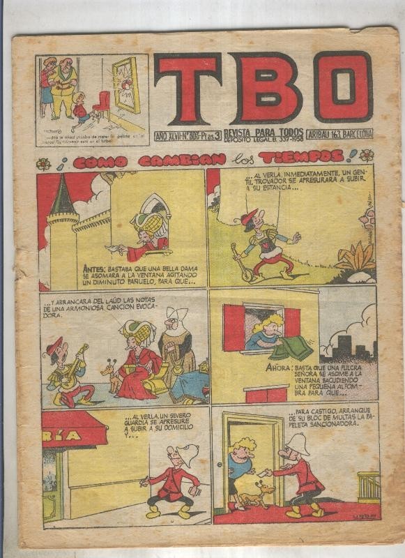 TBO numero 303: Como cambian los tiempos (Urda), (numerado 3 en trasera)