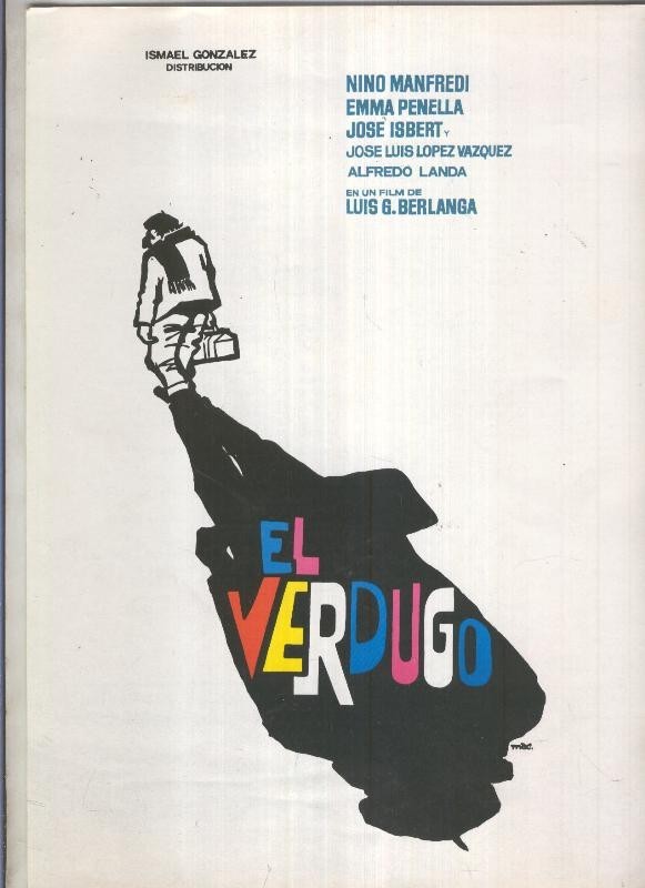 Caratula cine: El verdugo de Berlanga con Jose Isbert, Alfredo Landa, Jose Luis