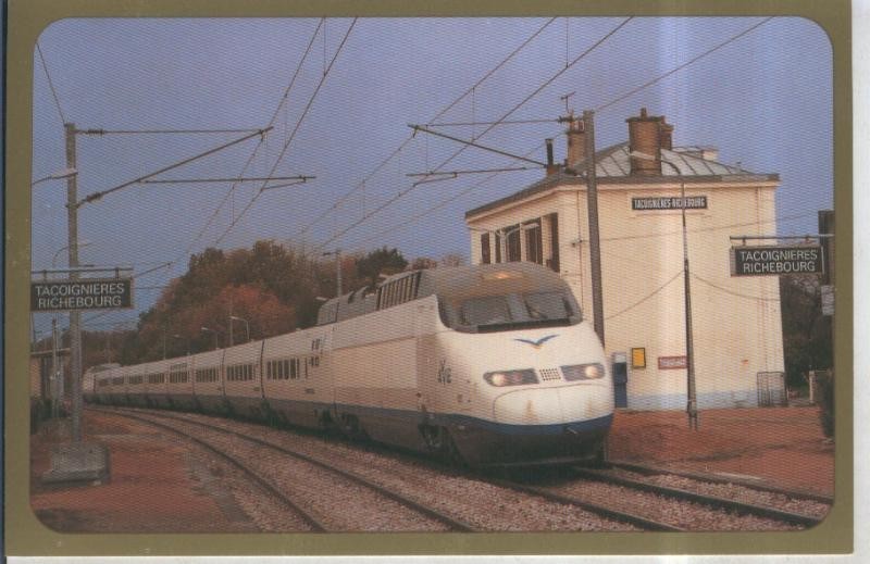 Postal 010872: Tren alta velocidad de Montparnasse a Dreux en 1991