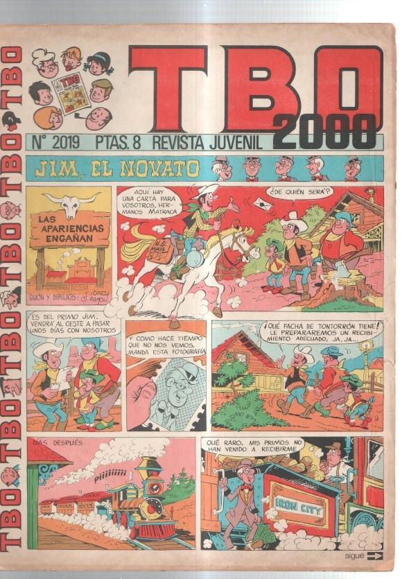 TBO 2000 numero 2019: Jim el novato (Lopez Ramon) (numerado 1 en trasera)