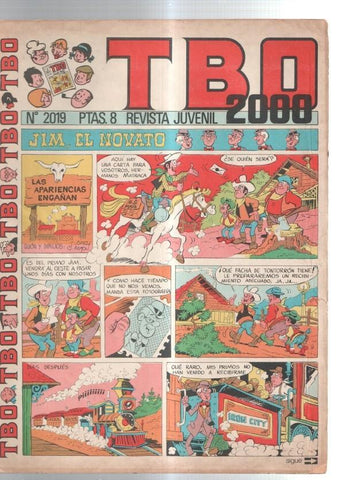 TBO 2000 numero 2019: Jim el novato (Lopez Ramon) (numerado 1 en trasera)