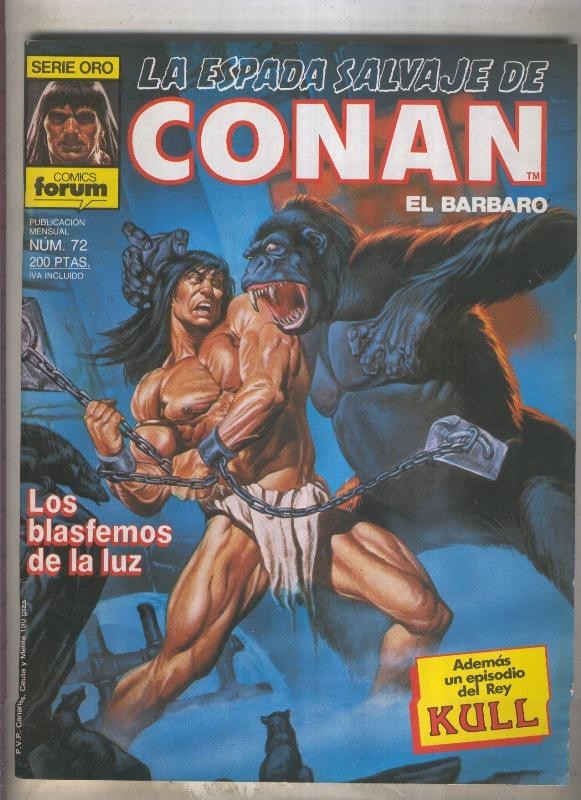 La Espada Salvaje de Conan primera edicion numero 072 (numerado 2 en trasera)