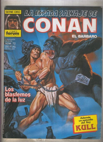 La Espada Salvaje de Conan primera edicion numero 072 (numerado 2 en trasera)