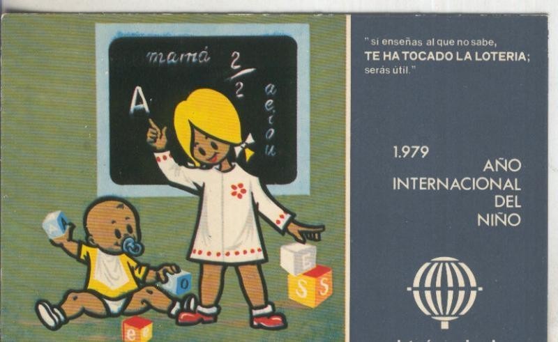 Postal 006038 : Publicitaria loteria nacional año internacional del niño 1979