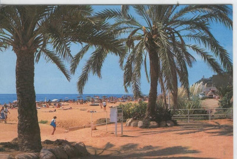 Postal 7464 : Playa y paseo maritimo de Calella, Barcelona