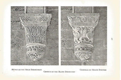 Lamina 559: MONASTERIO DE POBLET. Mensulas del Gran Dormitorio