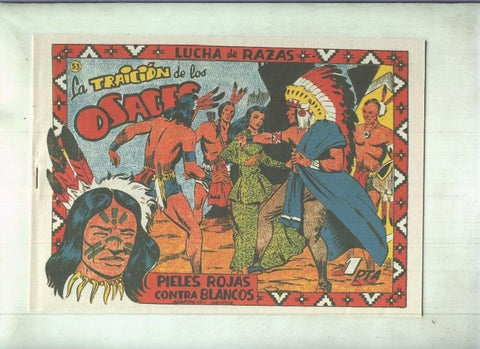 Facsimil: Lucha de Razas numero 53: La traicion de los Osages