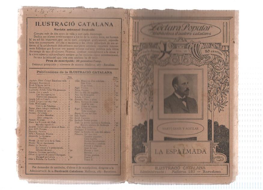 Lectura Popular: Biblioteca d'autors catalans: La espalmada