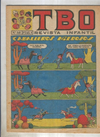TBO numero 548: Caballeros miedosos (Moreno), (numerado 2 en trasera)