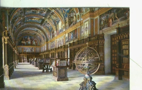 Postal: El Escorial: BIblioteca del Monasterio