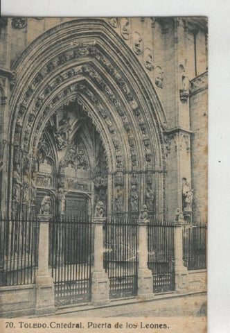 Postal 009588: Puerta de los leones de la catedral de Toledo