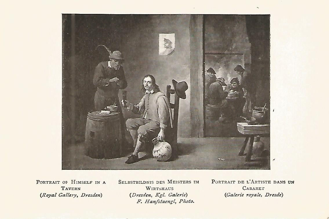 Lamina 524: TENIERS el Joven. Autorretrato en una taberna