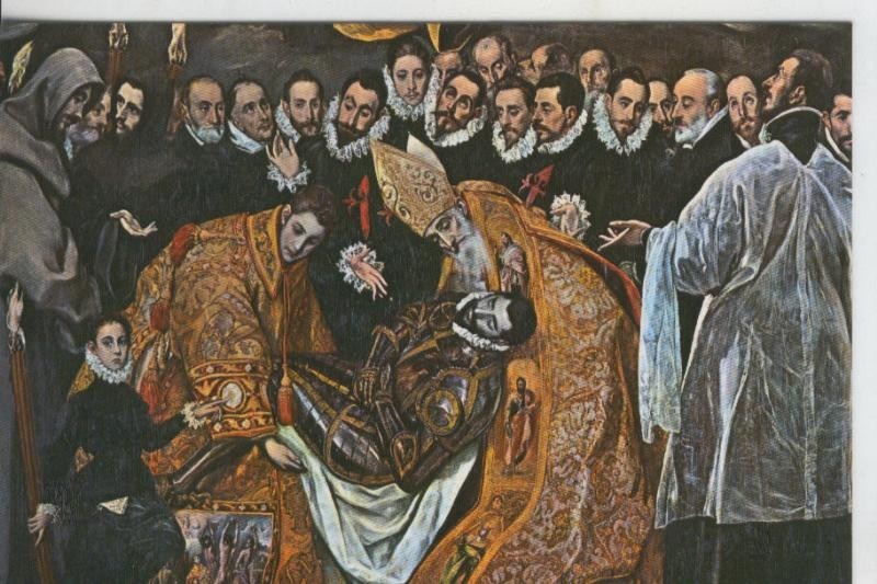 Postal 008185: Entierro Conde de Orgaz, iglesia de Santo Tome en Toledo