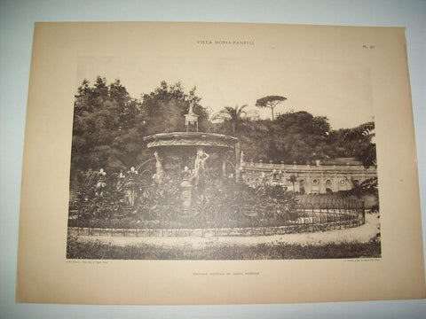 Lamina 1169: VILLA DORIA-PAMFILI. FONTAINE CENTRALE DU JARDIN INFERIEUR