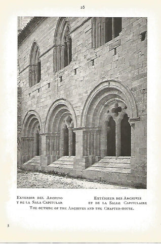 Lamina 558: MONASTERIO DE POBLET. Exterior del archivo y de la sala capitular