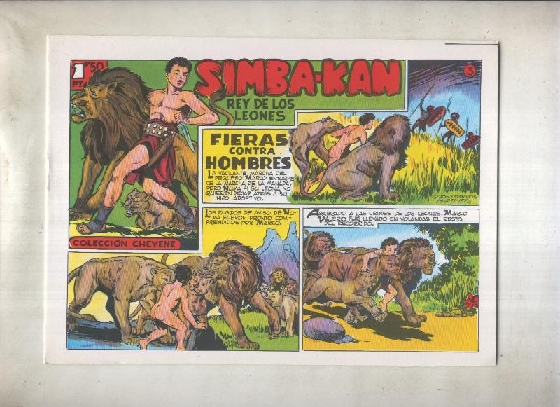 Simba Kan rey de los leones facsimil numero 03: Fieras contra hombres