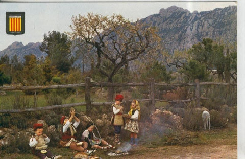 Postal 010393: Costellada con Montserrat de fondo