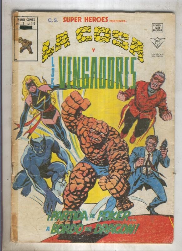 SUPER HEROES numero 117: LA COSA (2 contraportada)