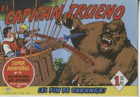 El Capitan Trueno facsimil numero 102: El fin de Takunga