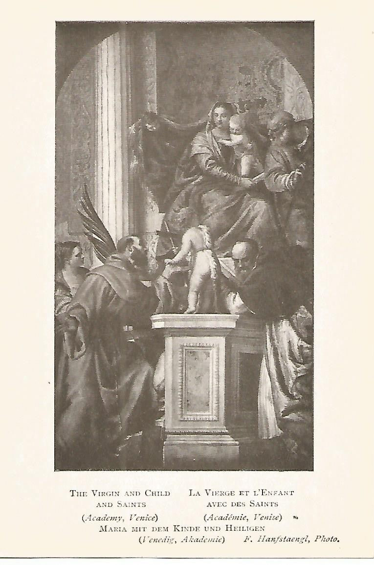 Lamina 484: VERONESE. La Virgen y el Niño con santos