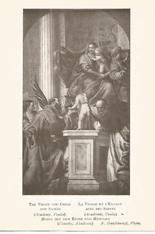 Lamina 484: VERONESE. La Virgen y el Niño con santos