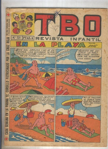 TBO numero 721: En la playa (Ayne), (numerado 1 en trasera)