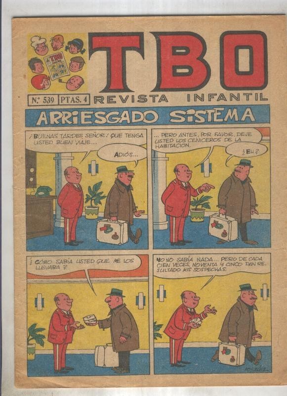 TBO numero 539: Arriesgado sistema (Roldan), (numerado 1 en trasera)