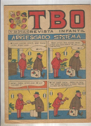 TBO numero 539: Arriesgado sistema (Roldan), (numerado 1 en trasera)
