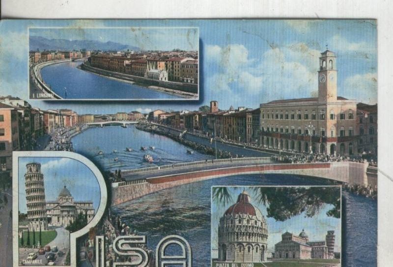 Postal 4600 : Vistas varias de Pisa en italia