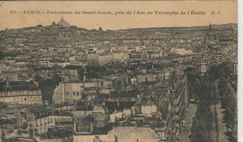 Postal 008915: Paris, Panorama du Sacre Coeur