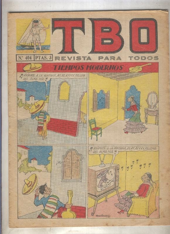 TBO numero 404: Tiempos modernos (Castanys), (numerado 1 en trasera)
