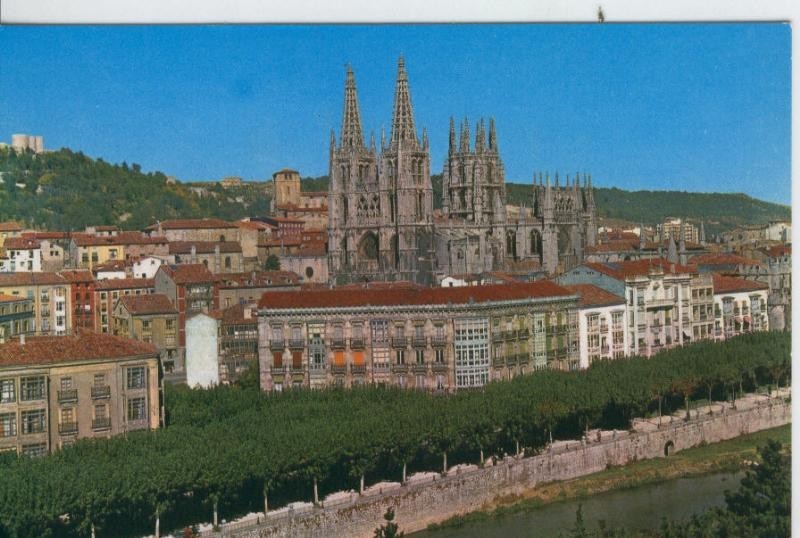 Postal 7290 : Burgos: Catedral y Avda del Generalisimo