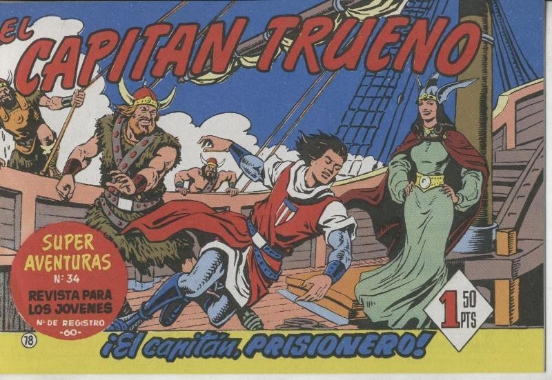 El Capitan Trueno facsimil numero 078: El capitan prisionero