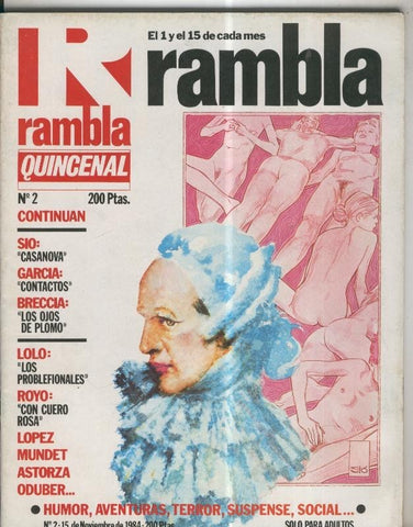 Rambla Quincenal numero 2: Casanova-Los ojos de plo-Los problefionales de Lolo, etgc