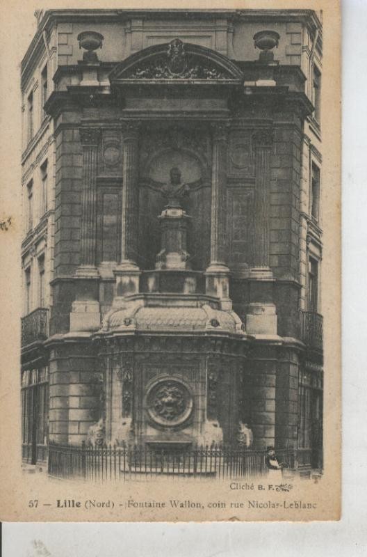 Postal 010831: Fontaine Wallon en Lille, Francia