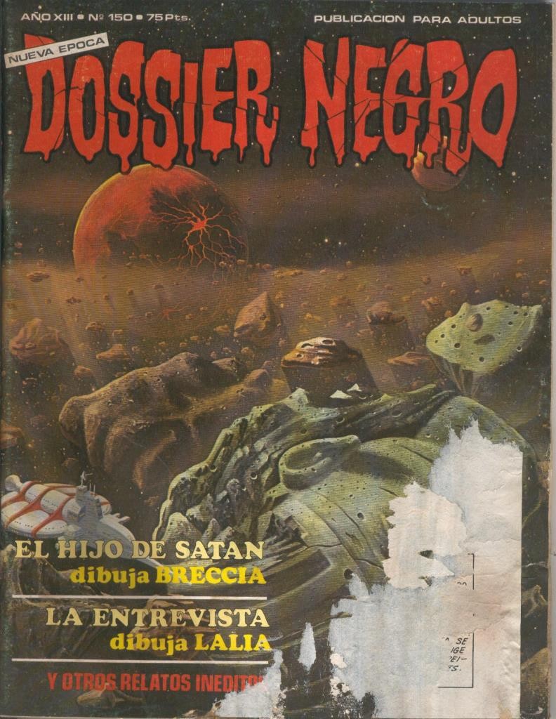 Dossier Negro numero 150 (mal estado)