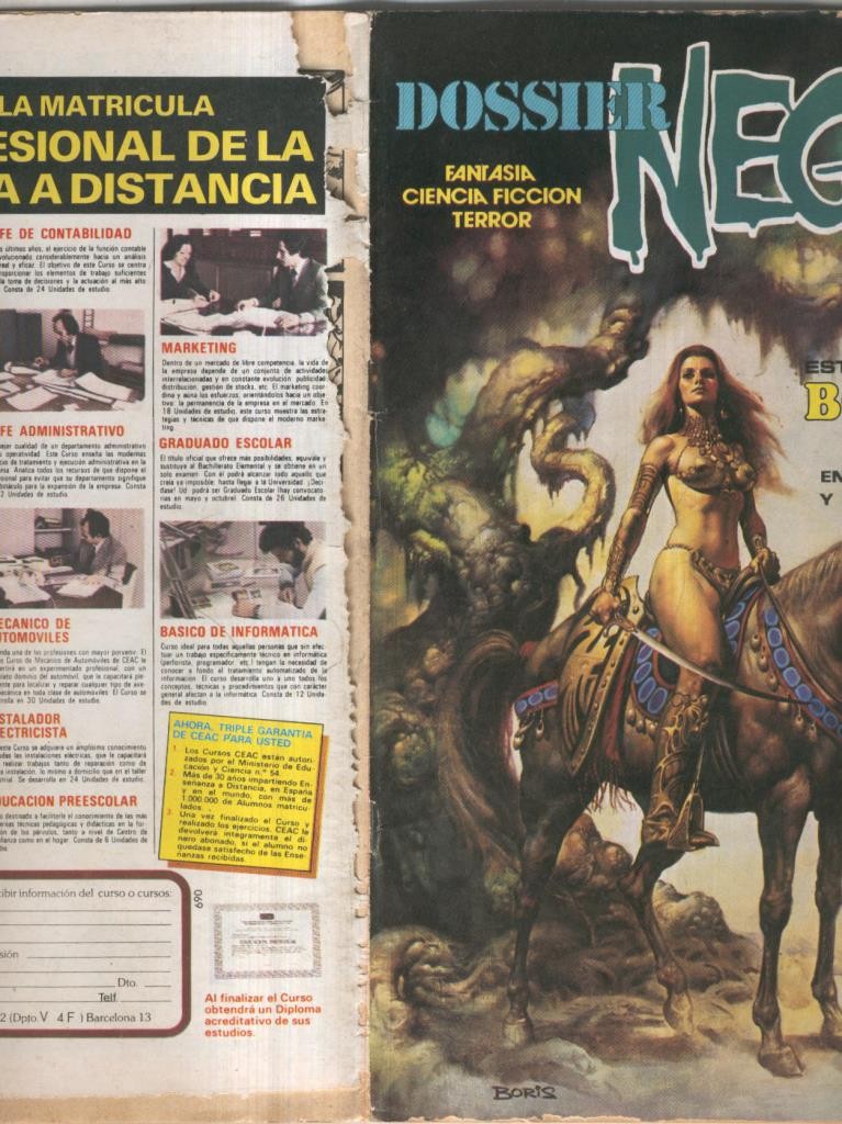 Dossier Negro numero 133 (numerado 3 en trasera y leves rotos cubierta)