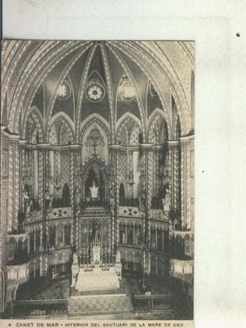 Postal 010441: Interior Santuari Mare de Deu en Canet de Mar, Barcelona