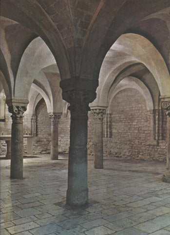 Album Grafico de España lamina 57: Cripta de la catedral de Vic, Barcelona
