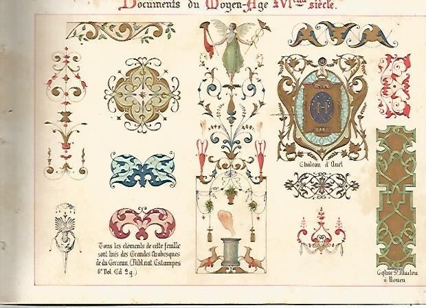 LAMINA 2129: Documents du Moyen Age XVI siecle