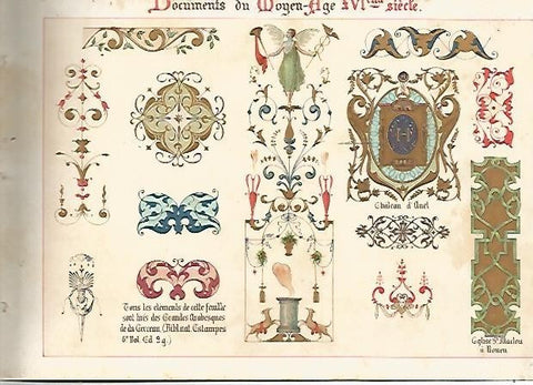 LAMINA 2129: Documents du Moyen Age XVI siecle