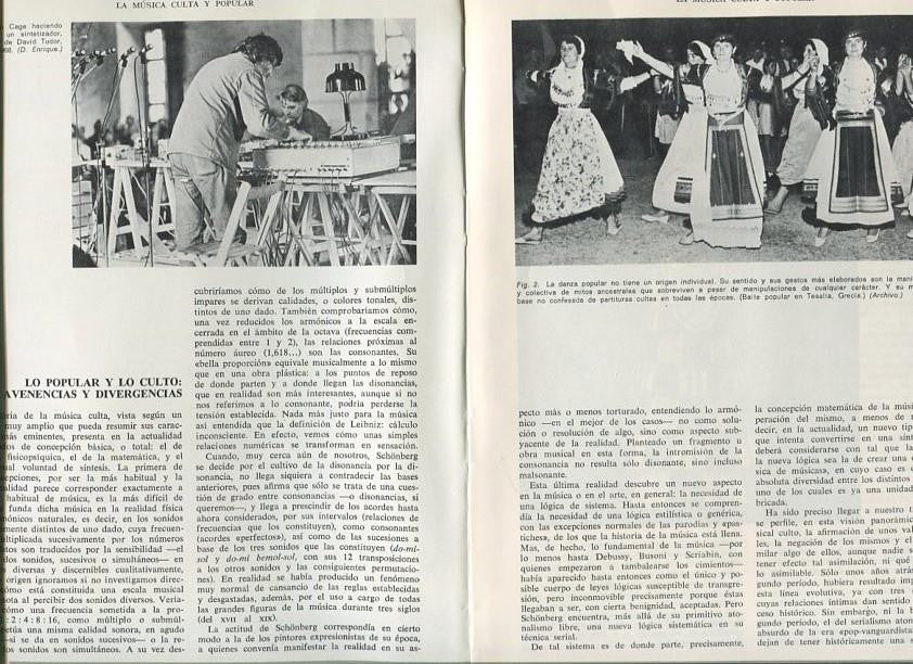 La musica culta y popular (articulo de 33  paginas con fotos color y b/n)