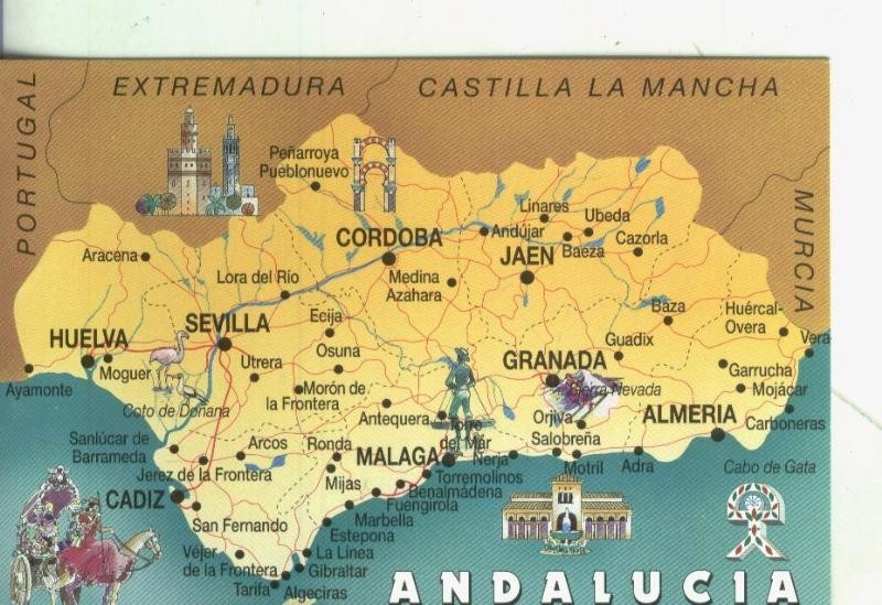 Postal 4351 : Andalucia, plano